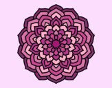 Coloring page Mandala flower petals painted byChristy