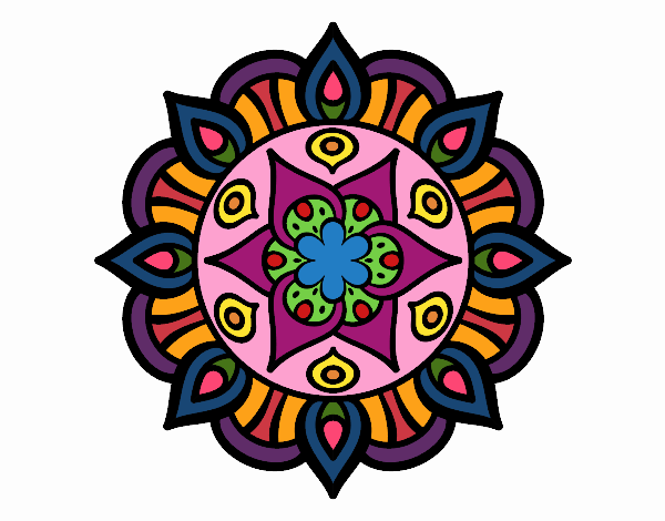 Coloring page Mandala vegetal life painted byannsane