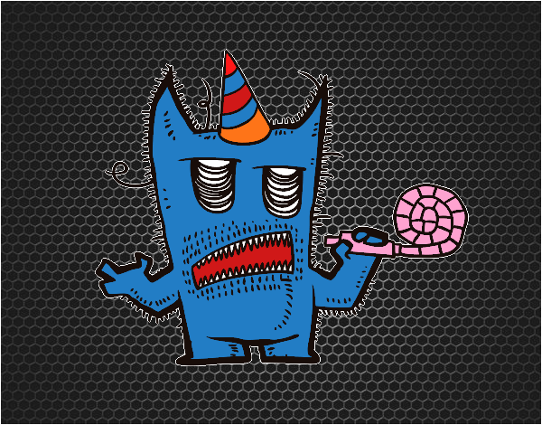  Monster celebrating his birthday