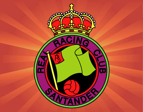 Colored page Racing de Santander crest painted by User not registered