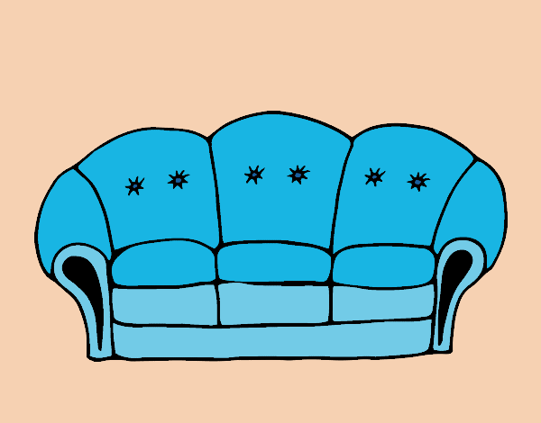 Coloring page Couch painted byAnia