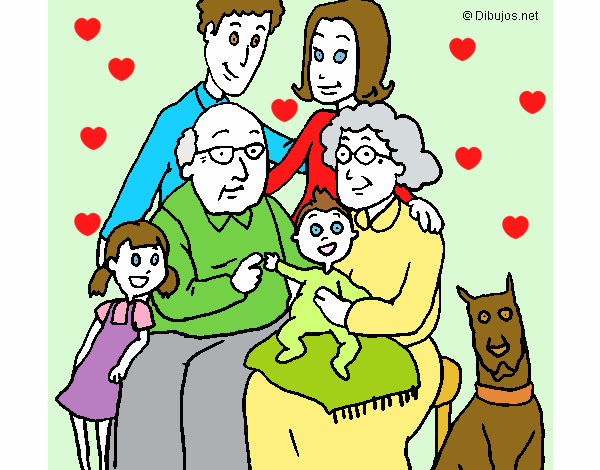 Coloring page Family  painted byAnia