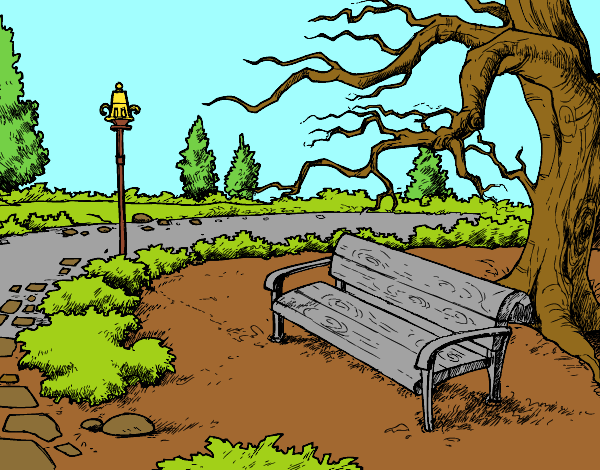 Coloring page Landscape park painted byAnia