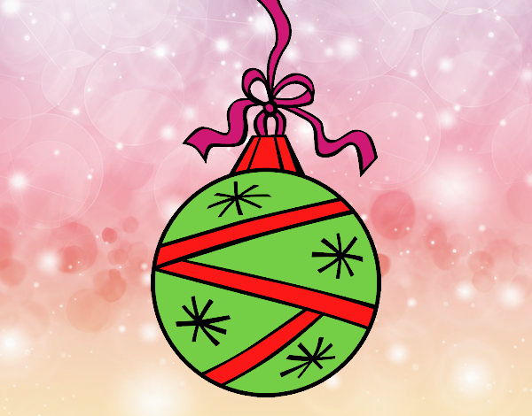 Coloring page A Christmas round ball painted byGramanana4