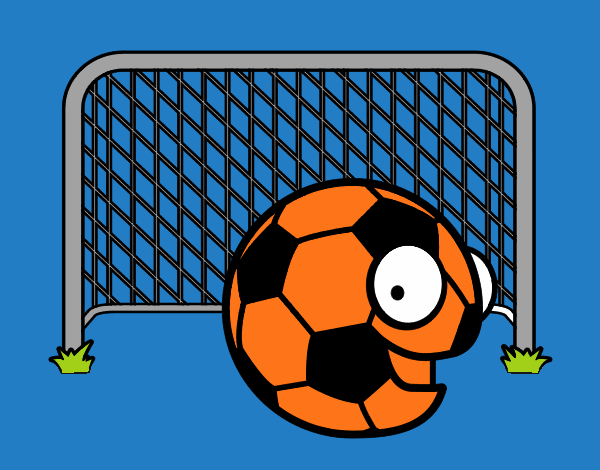 Coloring page Ball in goal painted byLexi882