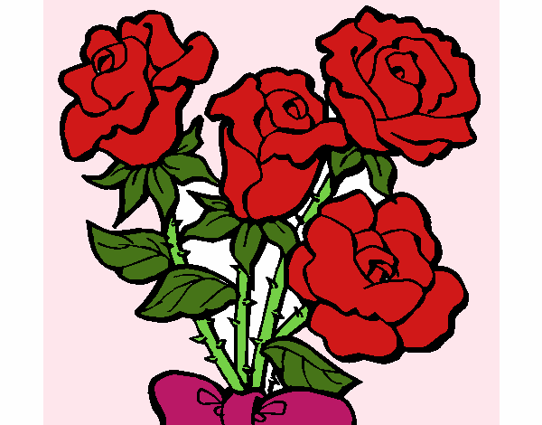 Coloring page Bunch of roses painted byAish 