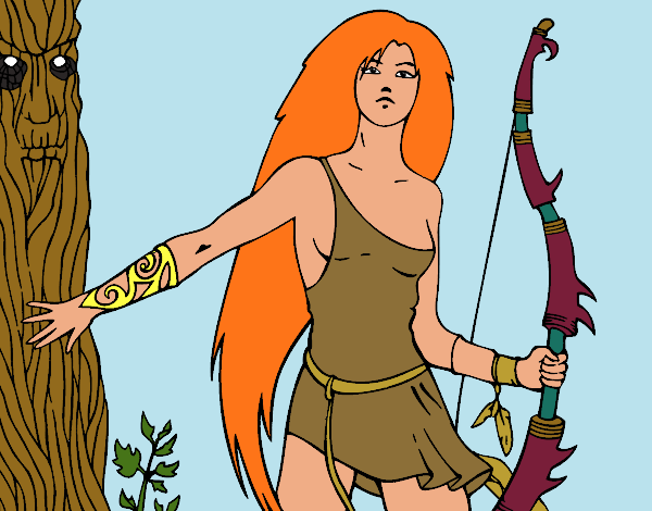 Coloring page Dryad painted byAish 