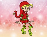 Coloring page Elf sitting painted byGramanana4