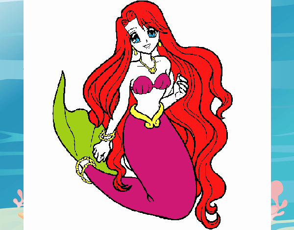 Coloring page Little mermaid painted byGramanana4