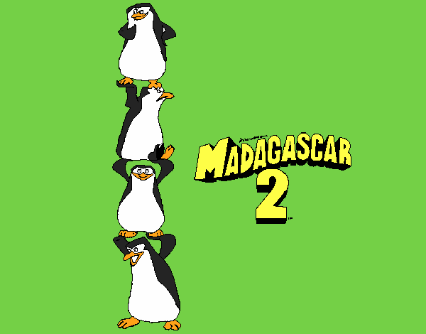 Coloring page Madagascar 2 Penguins painted byAish 