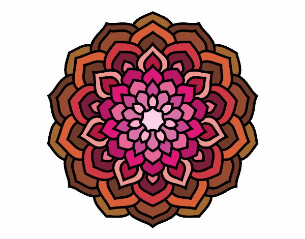 Coloring page Mandala flower petals painted byLexi882