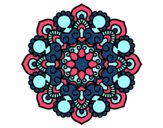 Coloring page Mandala meeting painted bymindy