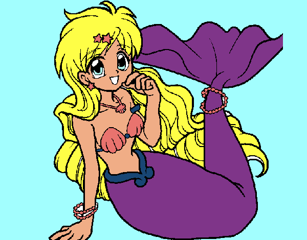 Coloring page Mermaid 1 painted byAish 