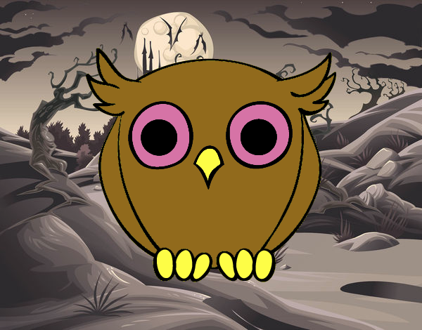 Coloring page Night Owl  painted byGramanana4
