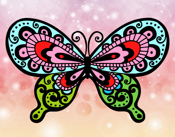 Coloring page Pretty Butterfly painted byGramanana4