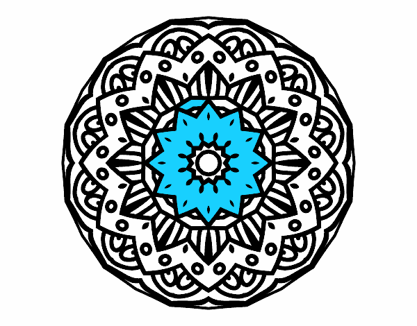 Coloring page Modernist mandala painted bymindy