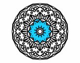 Coloring page Modernist mandala painted bymindy