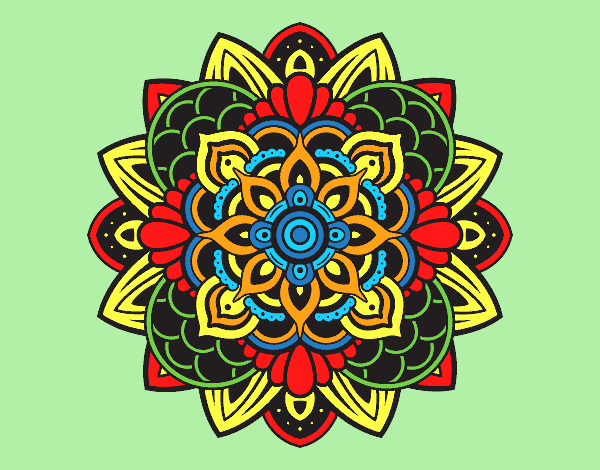 Coloring page Decorative mandala painted byAnia