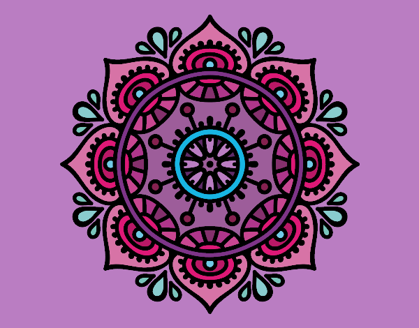 Coloring page Mandala to relax painted bySJames84