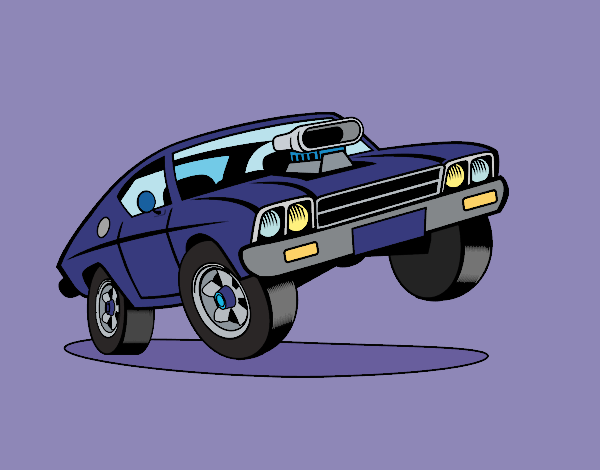 Coloring page Muscle car painted bySJames84