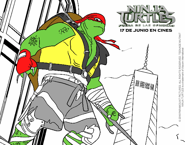 Colored Page Raphael Ninja Turtles Painted By User Not Registered