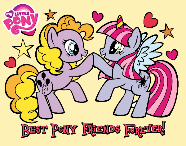 Coloring page Best Pony Friends Forever painted byJijicream