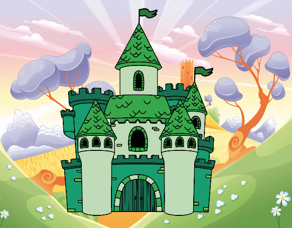 Coloring page Fantasy castle painted byJijicream