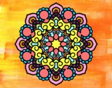 Coloring page Mandala meeting painted byTaylor
