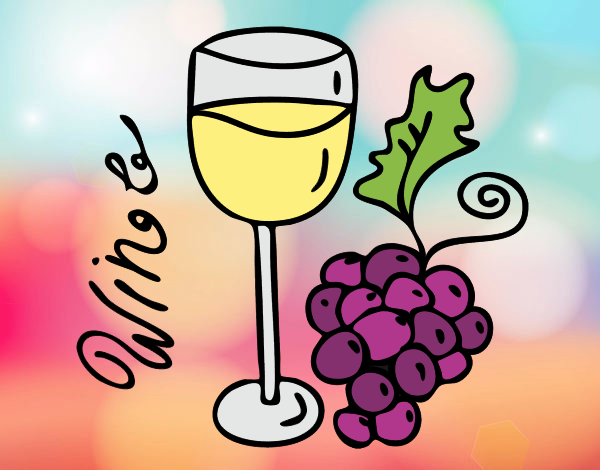 Coloring page Red wine painted byJijicream