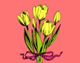 Coloring page Tulips with a bow painted byLexi882