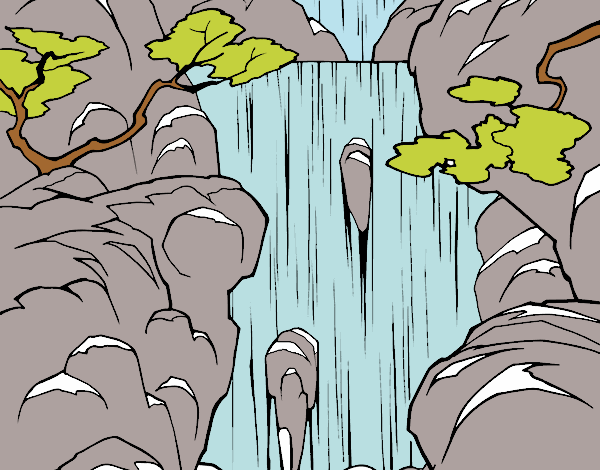 Coloring page Waterfall painted byLexi882