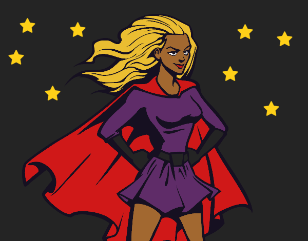 Coloring page Super girl painted byCharlotte