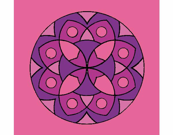 Coloring page Mandala 13 painted byJunnie