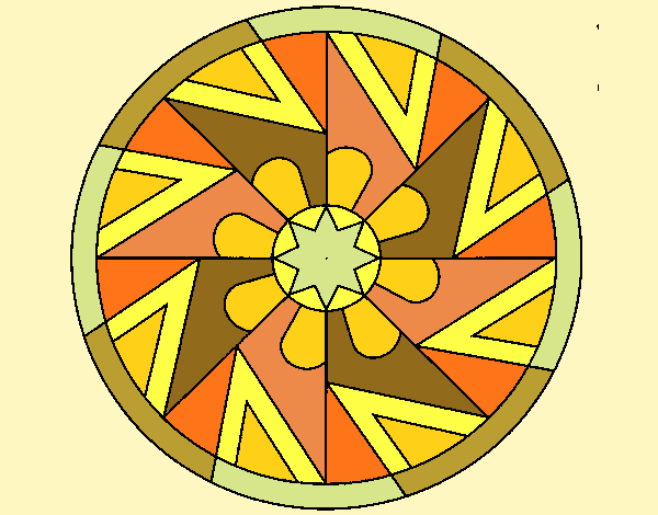 Coloring page Mandala 25 painted byJunnie