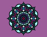 Coloring page Mandala open eyes painted byqwertyuiop