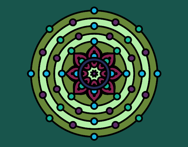 Coloring page Mandala solar system painted byqwertyuiop