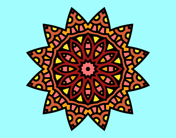 Coloring page Mandala star painted byqwertyuiop