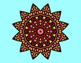 Coloring page Mandala star painted byqwertyuiop