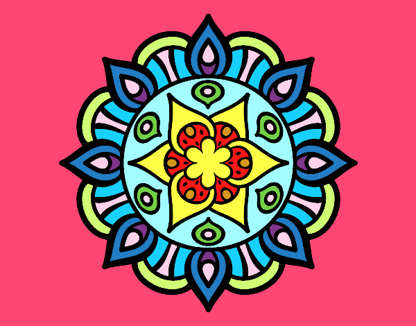 Coloring page Mandala vegetal life painted byBrandi