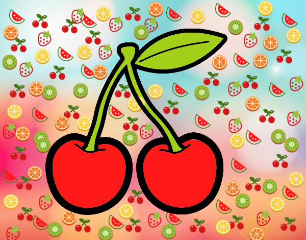 Coloring page Sour cherry painted byPoppikaye