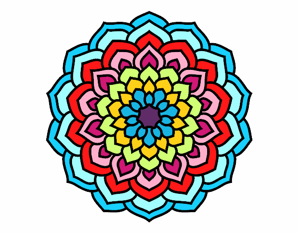 Coloring page Mandala flower petals painted byCloeisnice