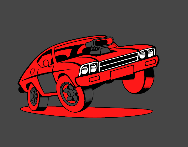 Coloring page Muscle car painted byjayjay