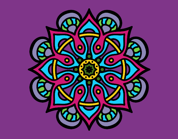 Coloring page Mandala arab world painted byWoolglet