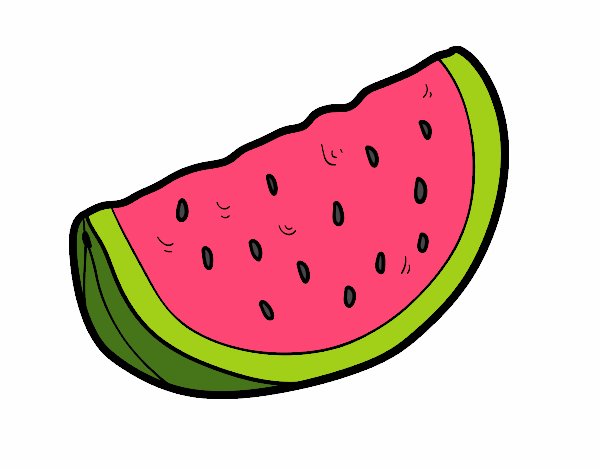 Coloring page A piece of watermelon painted byElsie-may 