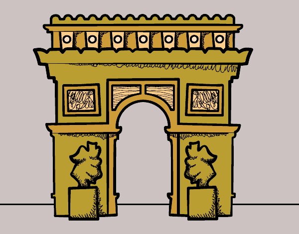 Coloring page A triumphal arch painted byJijicream