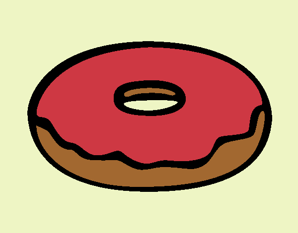 Coloring page Doughnut painted byJijicream