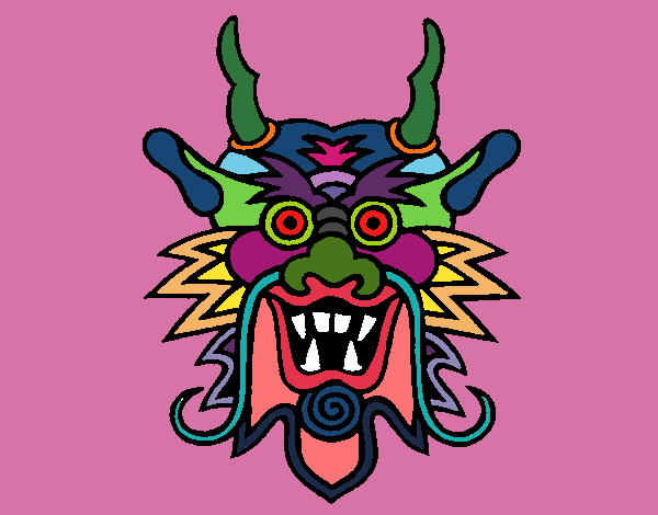 Coloring page Dragon face painted byimgeorgia1