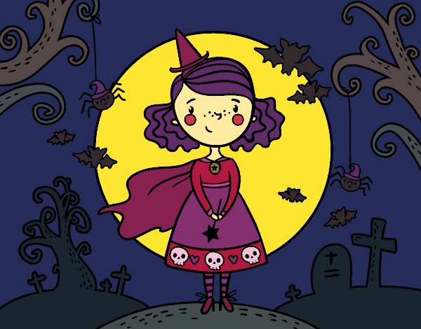 Coloring page Halloween day painted byJijicream