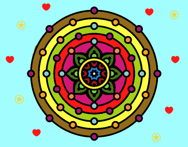 Coloring page Mandala solar system painted byimgeorgia1