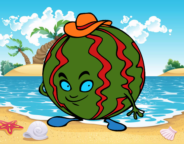 Coloring page Mr. Watermelon painted byElsie-may 